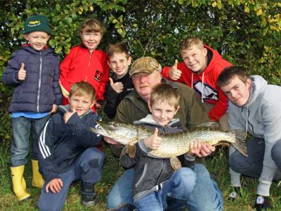 Anglers posing at Blue Lagoon